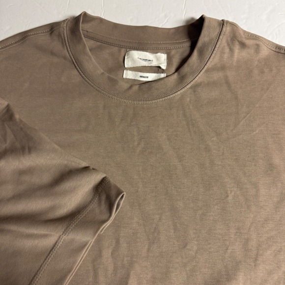 Reserved Supply Oversized T-Shirt Mens Extra Small Taupe Brown Casual Tee - Picture 1 of 8